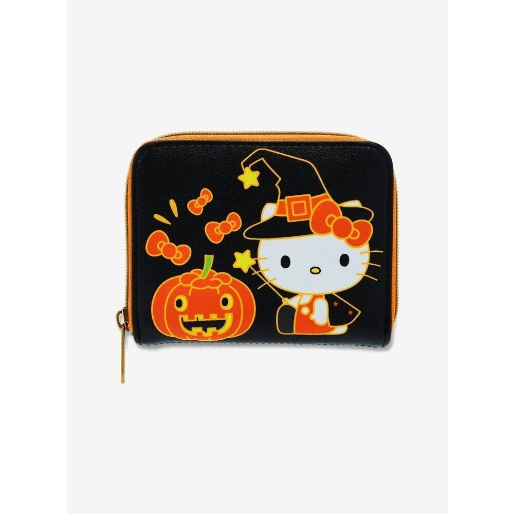 Loungefly Sanrio Hello Kitty Halloween Pumpkin Mini Zipper Wallet